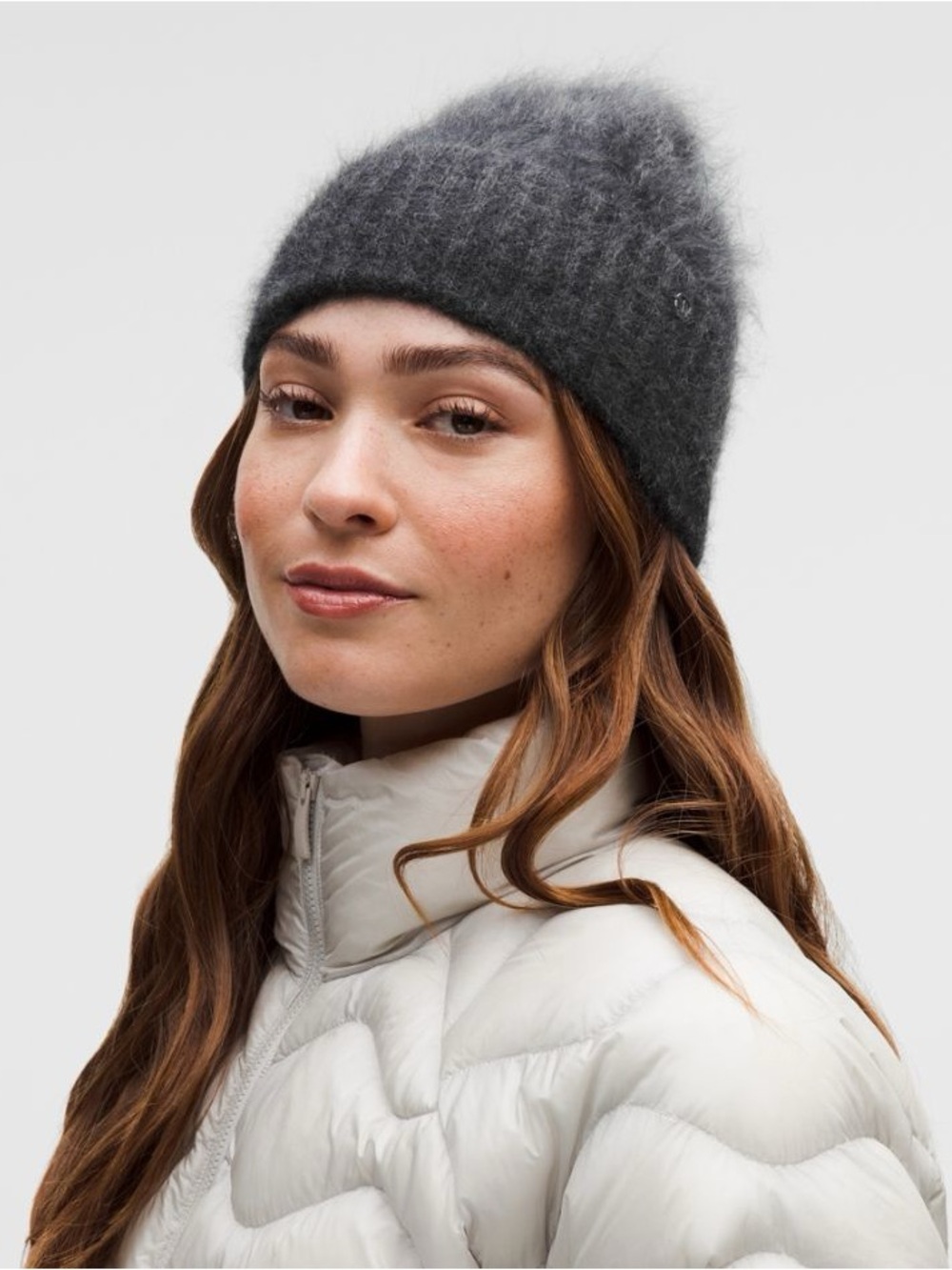 NWT Lululemon Fuzzy Cashmere Beanie in Dark Grey